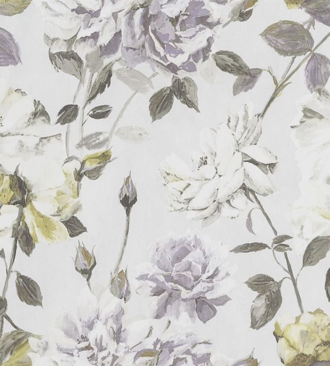Couture Rose Wallpaper - Gray