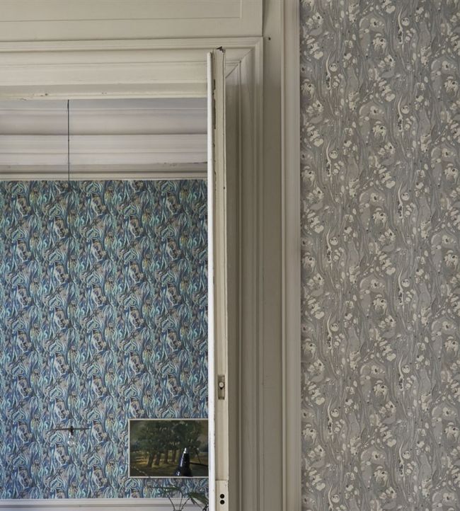 Delahaye Room Wallpaper - Blue