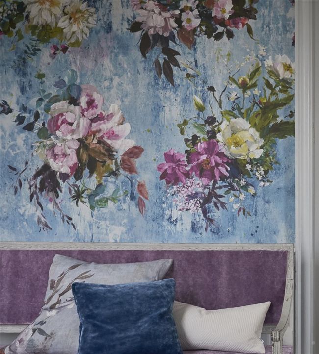 Aubriet Room Wallpaper - Blue