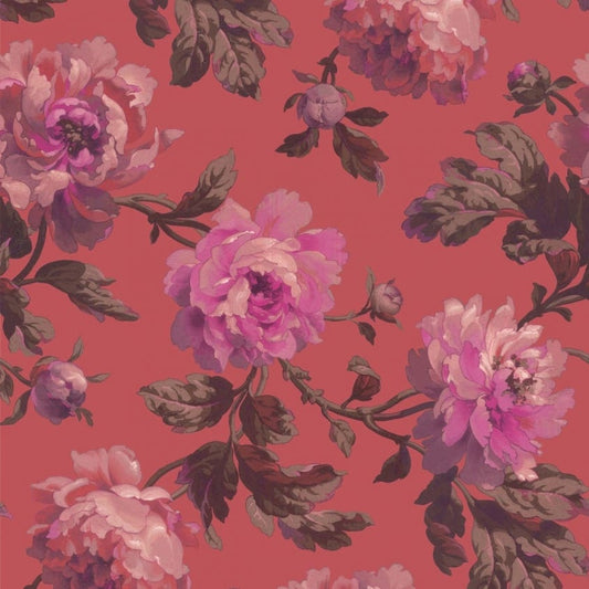 PEONEDEN Wallpaper - Chinese Red - House of Hackney