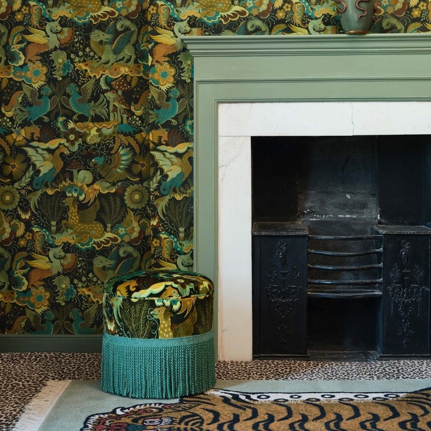 PHANTASIA Wallpaper - Emerald-Green - House of Hackney