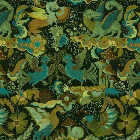 PHANTASIA Wallpaper - Emerald-Green - House of Hackney