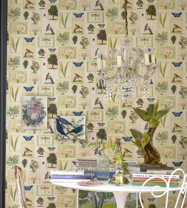 Flora And Fauna Room Wallpaper - Sand