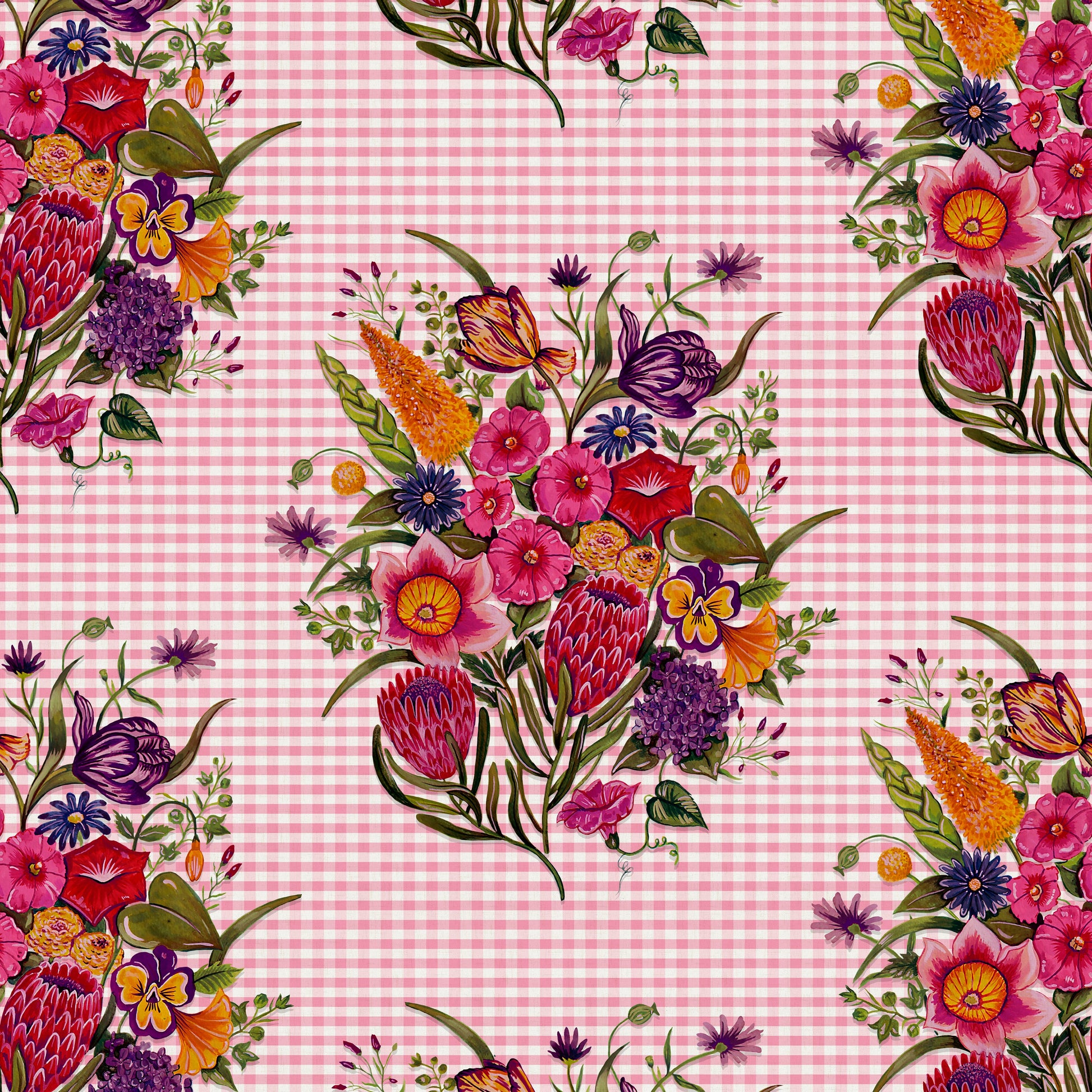 Posy Wallpaper - Pink - Wear The Walls