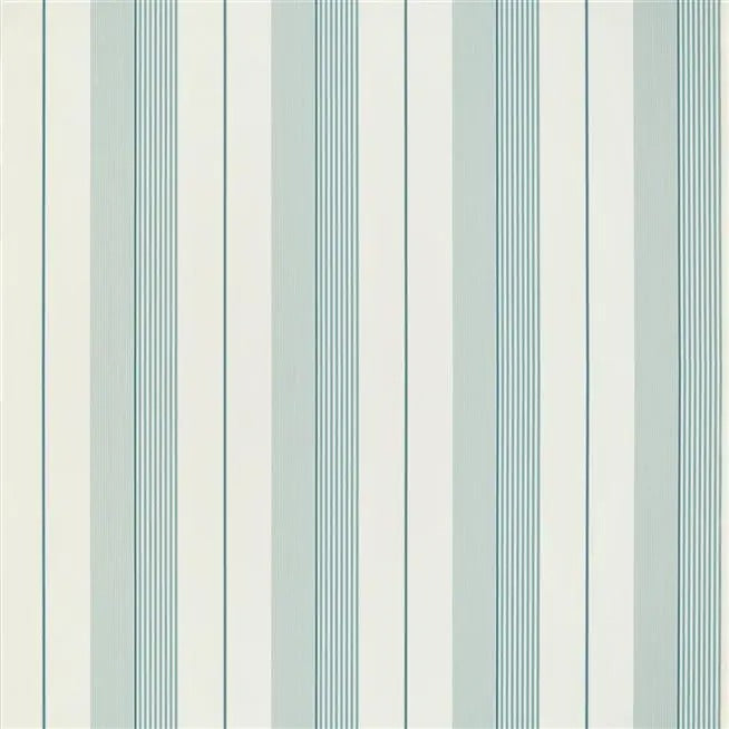 Aiden Stripe Teal Blue Wallpaper