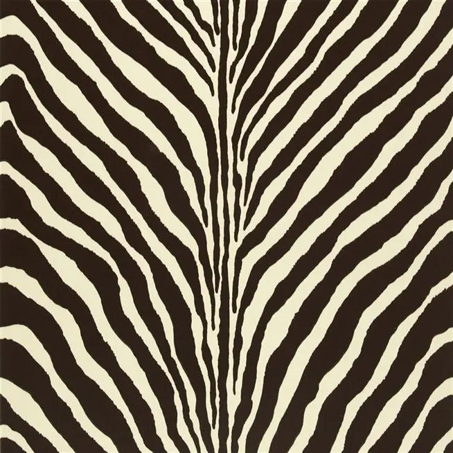 Bartlett Zebra Chocolate Wallpaper