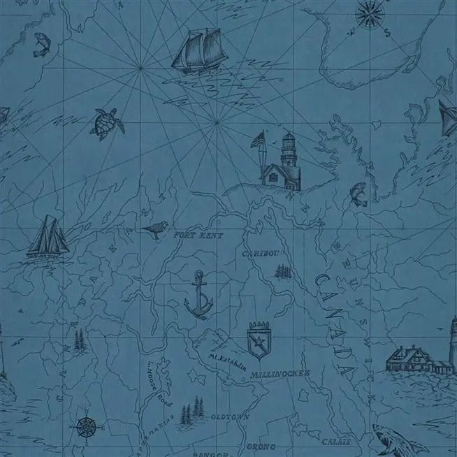 Shipping Lanes Map - Atlantic Wallpaper