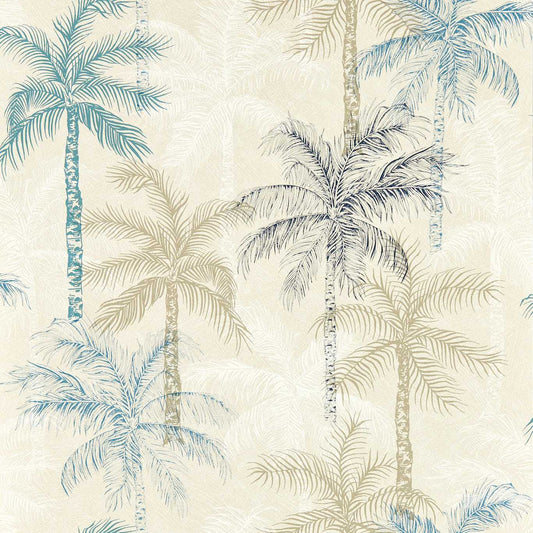 Palmyra Wallpaper - Denim - Clarke & Clarke