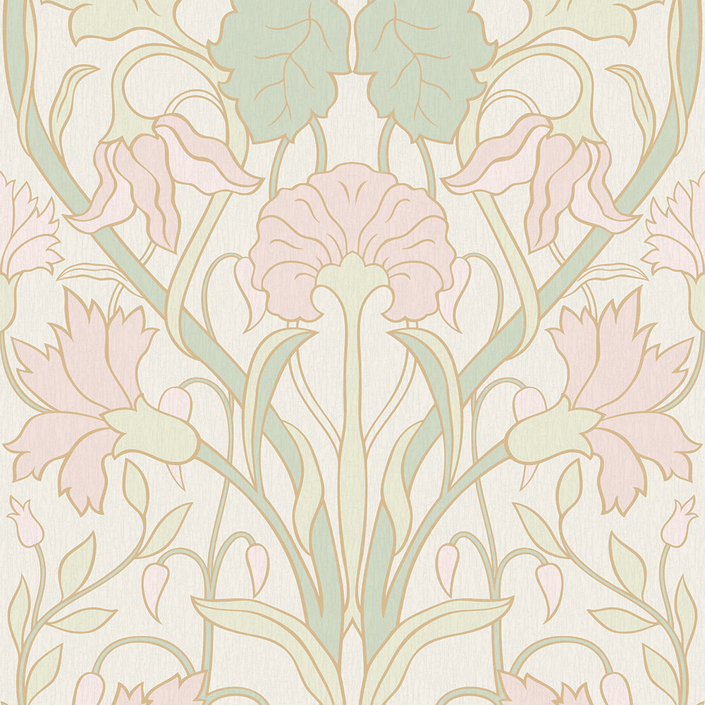 Parisienne Wallpaper - Pastel Hues on Pearl White - Lucie Annabel