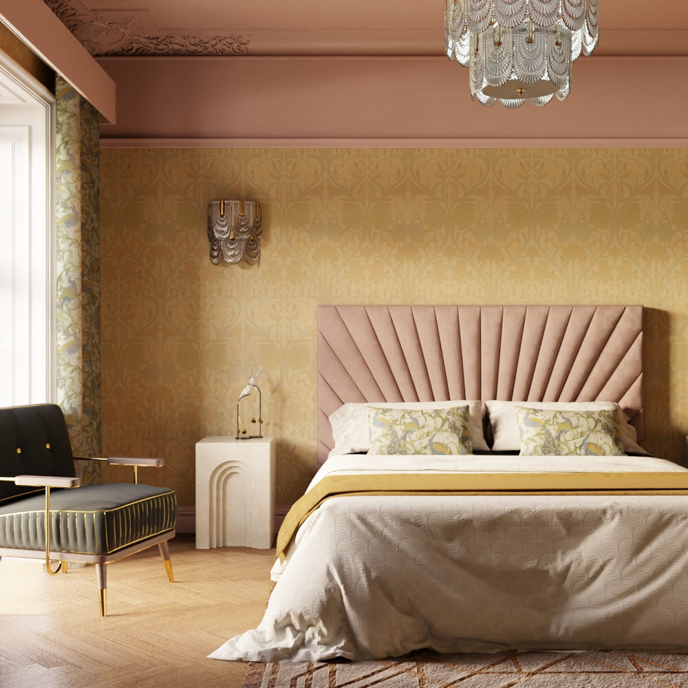 Parisienne Wallpaper - Vintage Hues on Ochre - Lucie Annabel