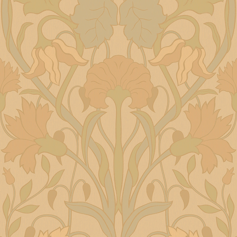 Parisienne Wallpaper - Vintage Hues on Ochre - Lucie Annabel