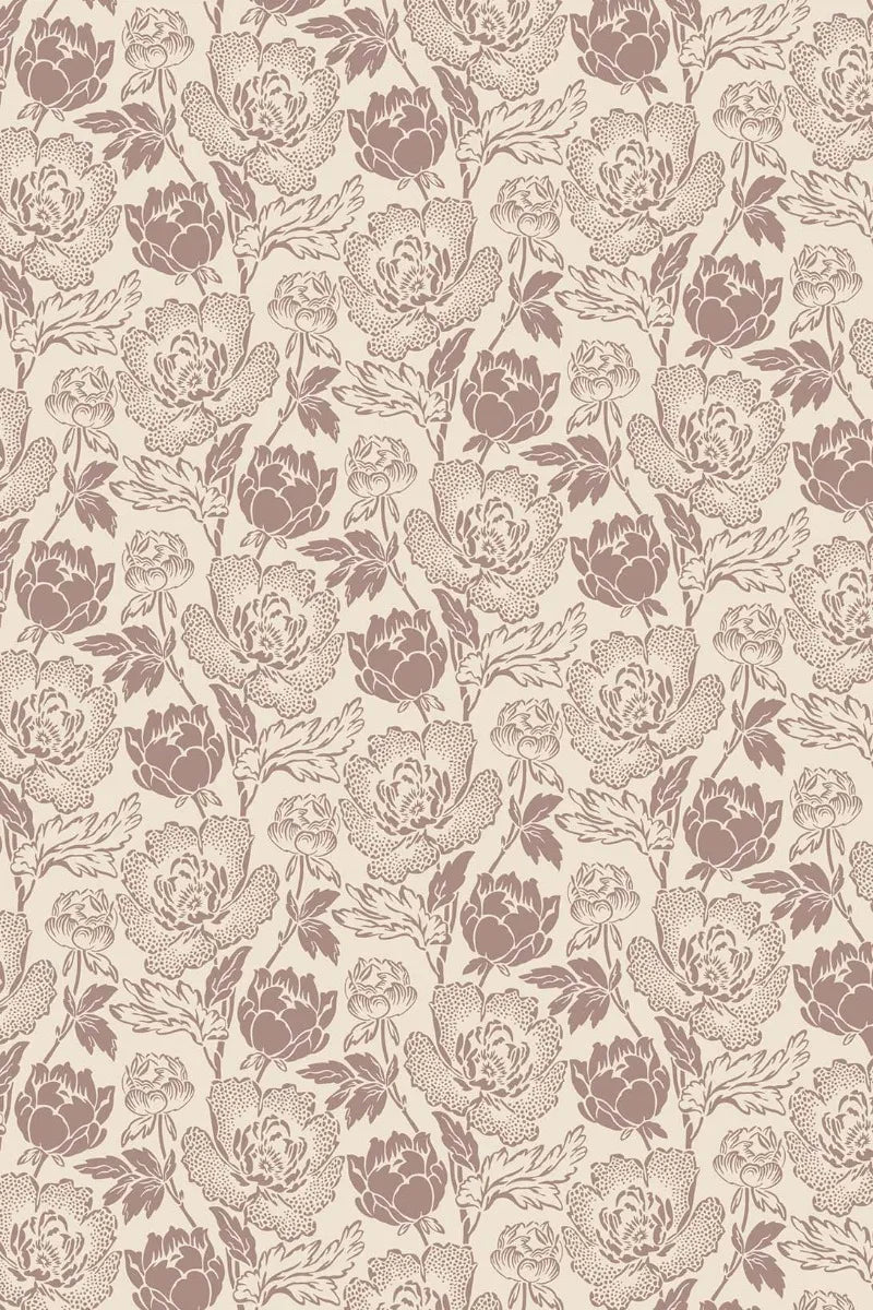 Peony Wallpaper - Pink - 2325