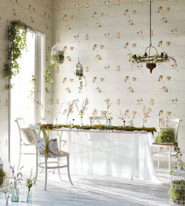 Persico Wallpaper - Coral/Lemon - HSTO111486 - Harlequin