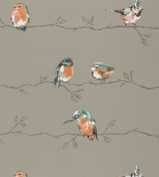 Persico Wallpaper - Tangerine/Duckegg - HSTO111485 - Harlequin