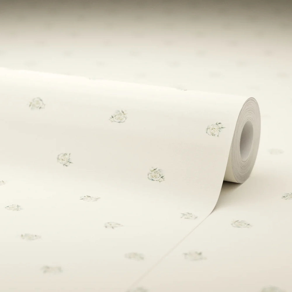 Petite Peonies Wallpaper - Vintage Cream - Lucie Annabel