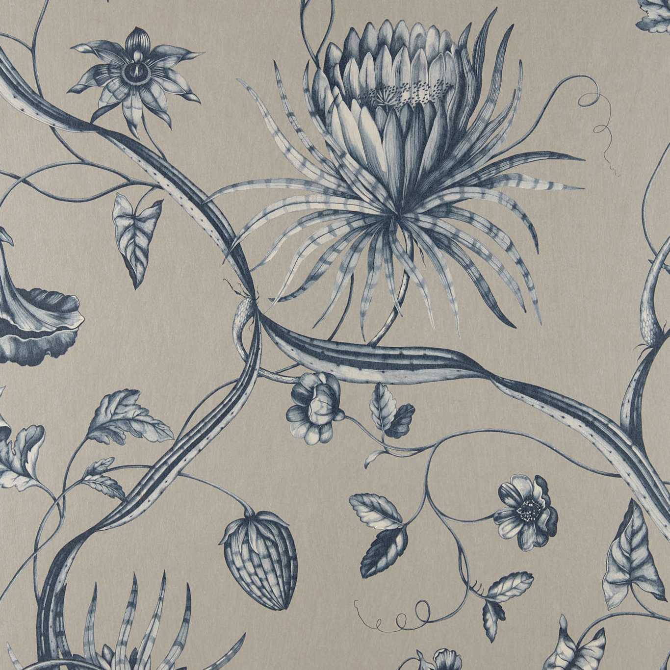 Phaedra Wallpaper - Prussian Blue - ZPHA312622 - Zoffany