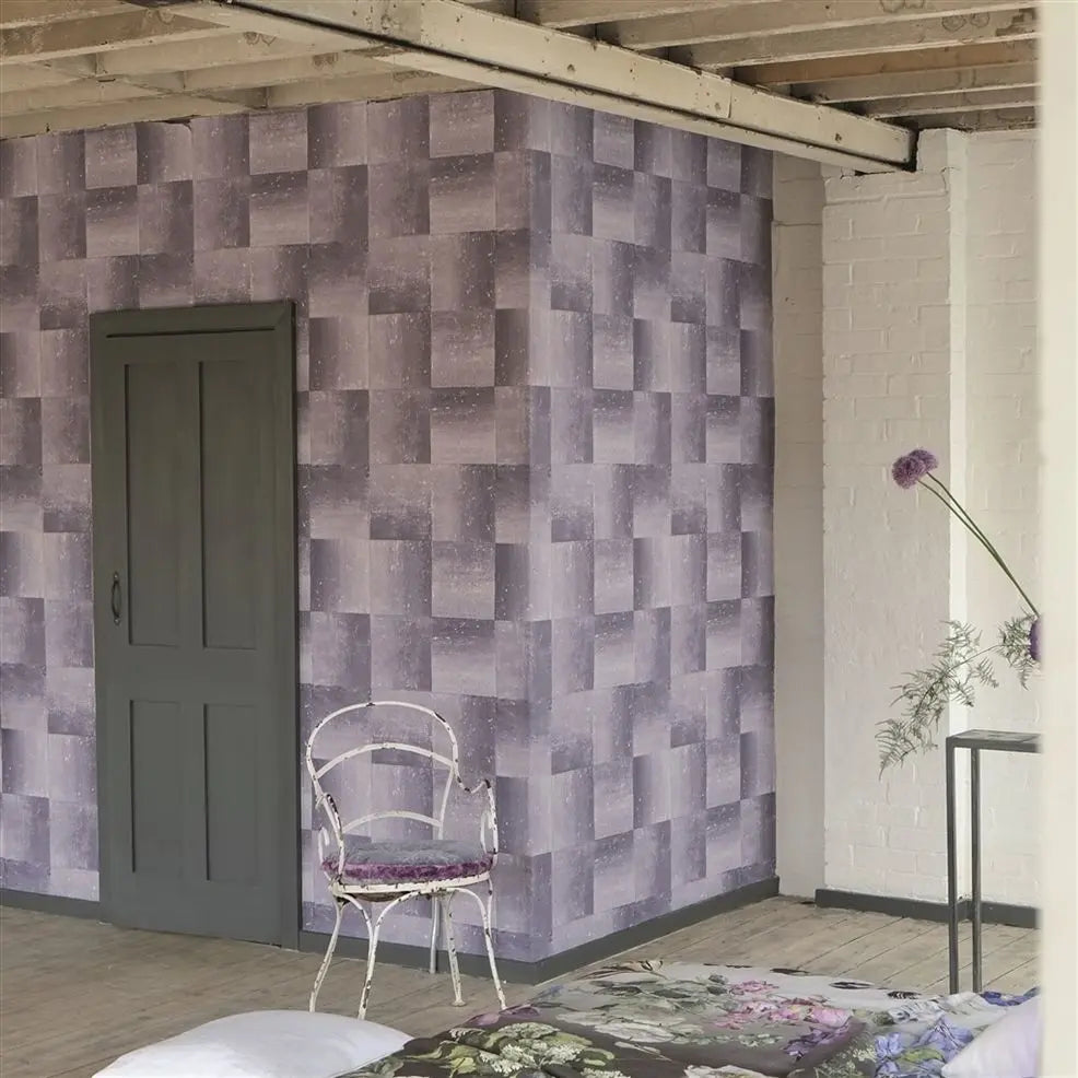 Piastrella Wallpaper - Heather - P616/06 - Designers Guild