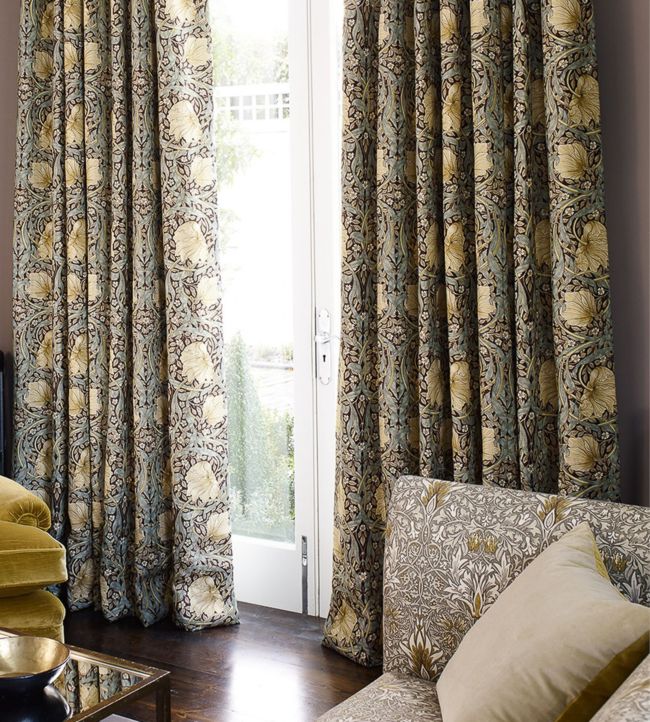Pimpernel Fabric - Aubergine/Olive - 224491 - Morris & Co
