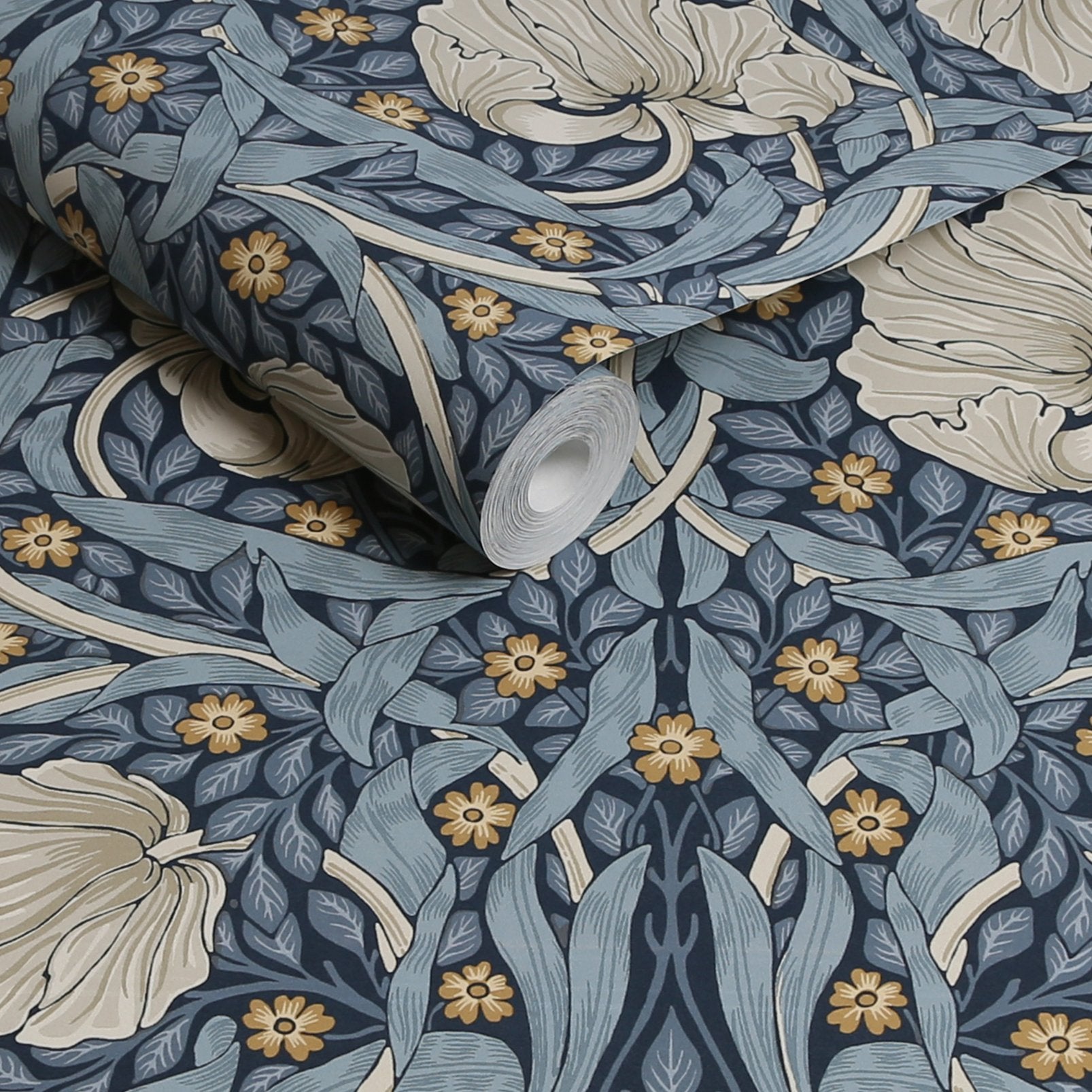 Pimpernel Wallpaper - Blue - 124241 - William Morris AH
