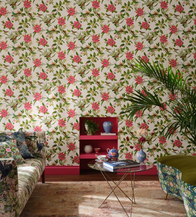 Pink Lotus Wallpaper - Blush - Clarke & Clarke
