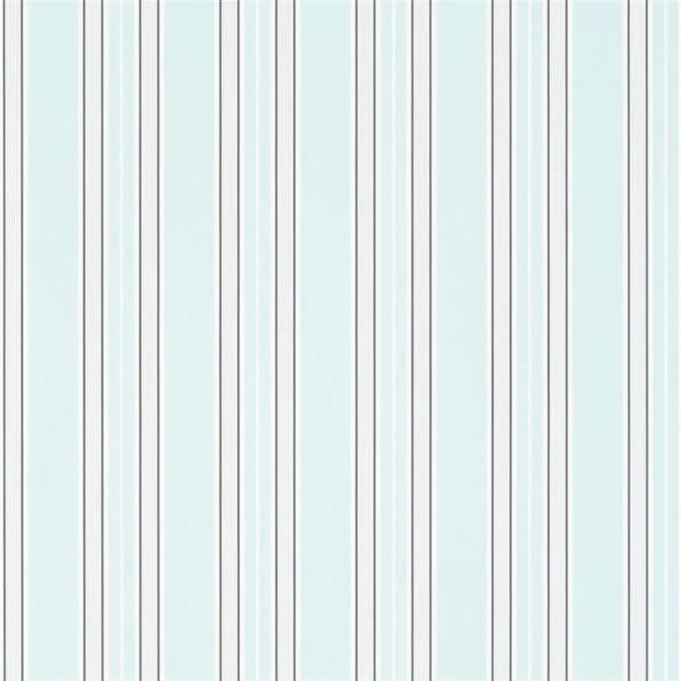 Pinstripe Wallpaper - Aqua - P586/06 - Designers Guild