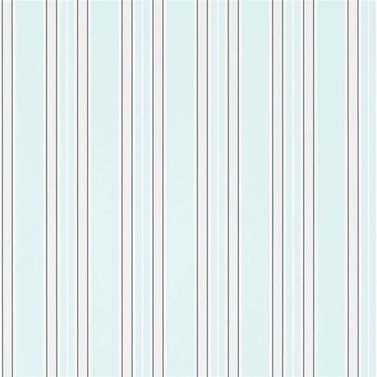Pinstripe Wallpaper - Aqua - P586/06 - Designers Guild