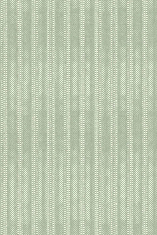 Polka Sprig Wallpaper - Green - 1085