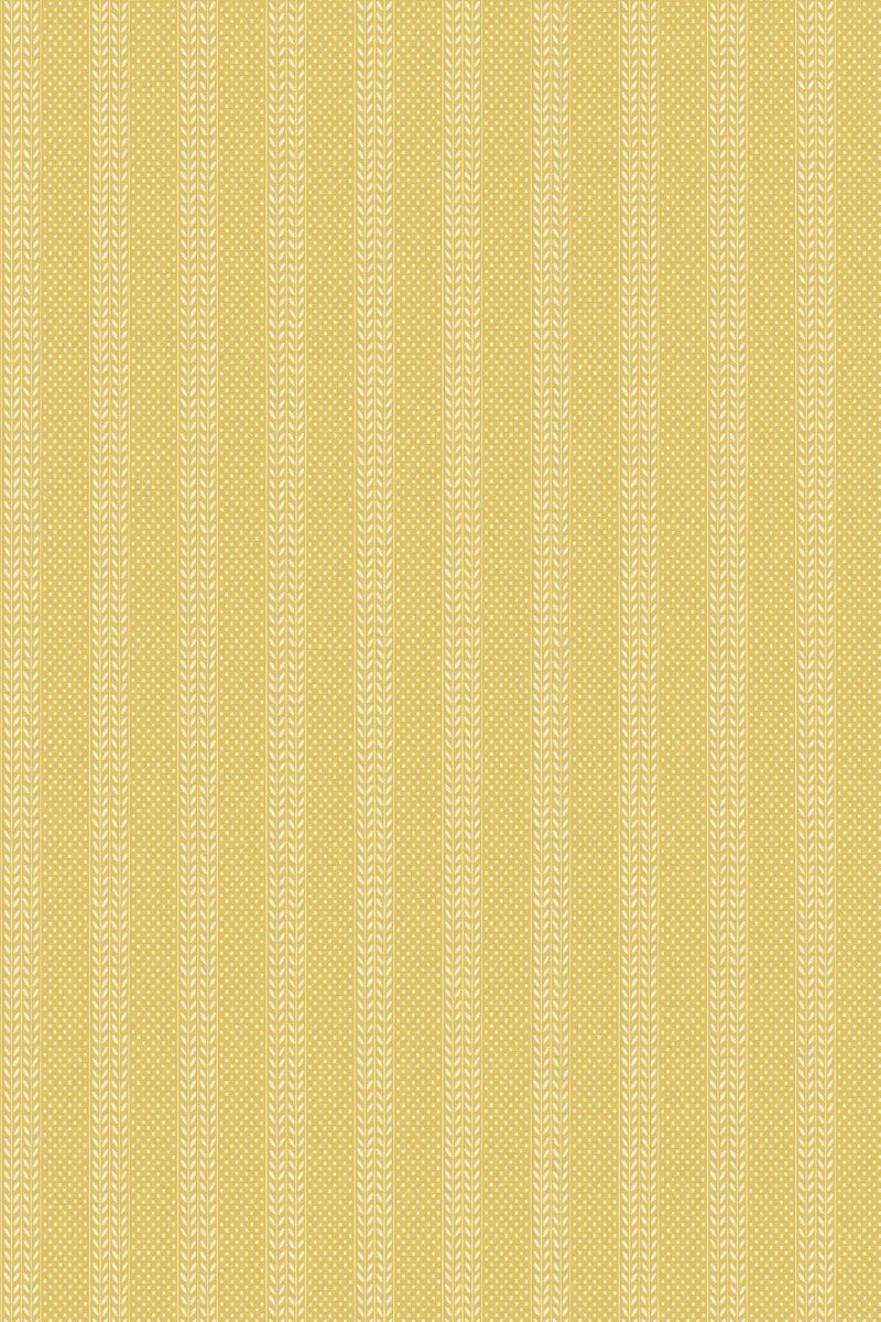 Polka Sprig Wallpaper - Ciara Yellow - 1086