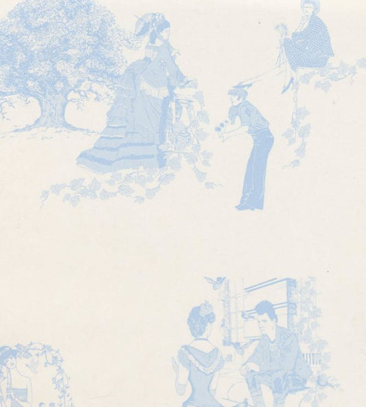 Promenade Wallpaper - Wedgewood Blue - BG0200-201 - Barneby Gates