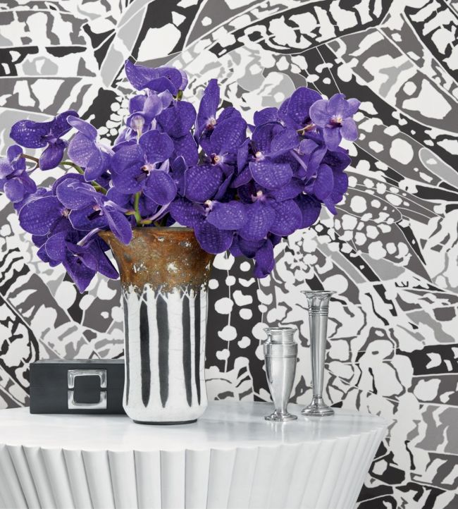 Puccini Wallpaper - Black - AT9857 - Anna French