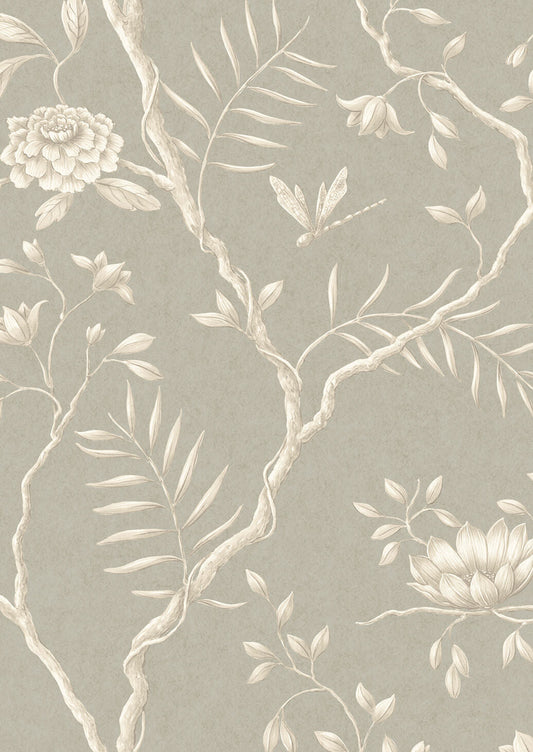 Jasper Peony Wallpaper - Pumice
