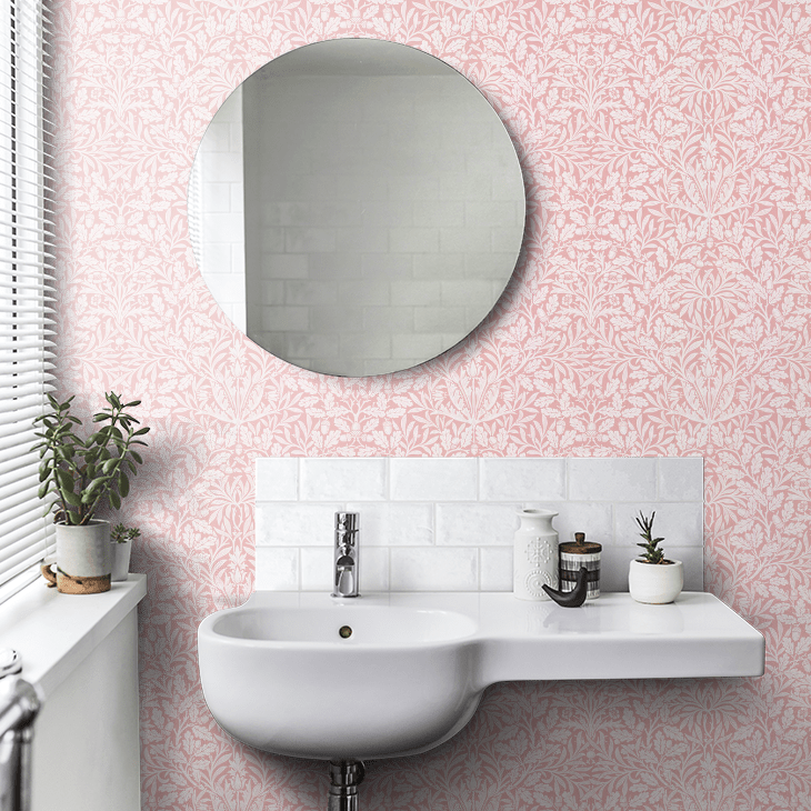 Pure Acorn Wallpaper - Blush - 217399 - Morris Wallpaper WD