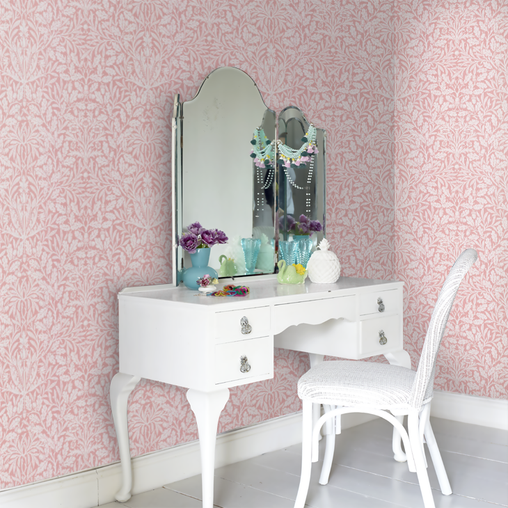 Pure Acorn Wallpaper - Blush - 217399 - Morris Wallpaper WD