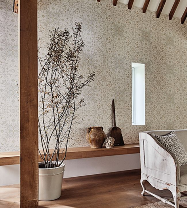 Pure Net Ceiling Wallpaper - Cream/Eggshell - 216038 - Morris & Co