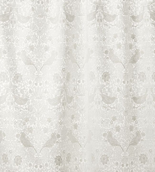 Pure Strawberry Thief Embroidery Fabric - Paper White - 236072 - Morris & Co