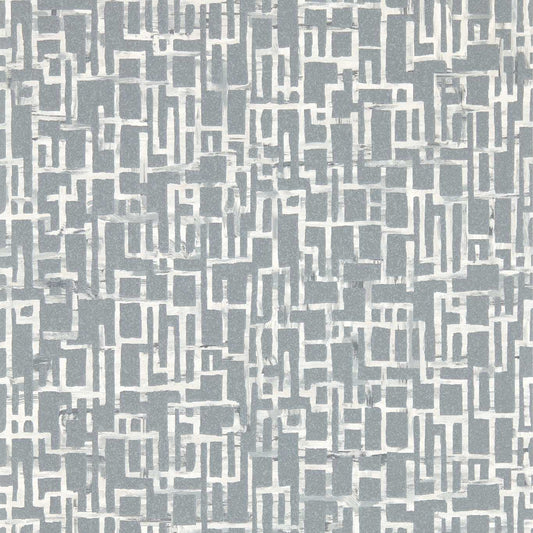 Quadrata Wallpaper - Steel - Clarke & Clarke