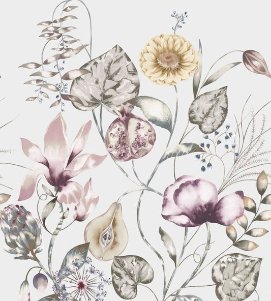 Quintessence Wallpaper - Ochre / Olive / Heather - HSTO111488 - Harlequin