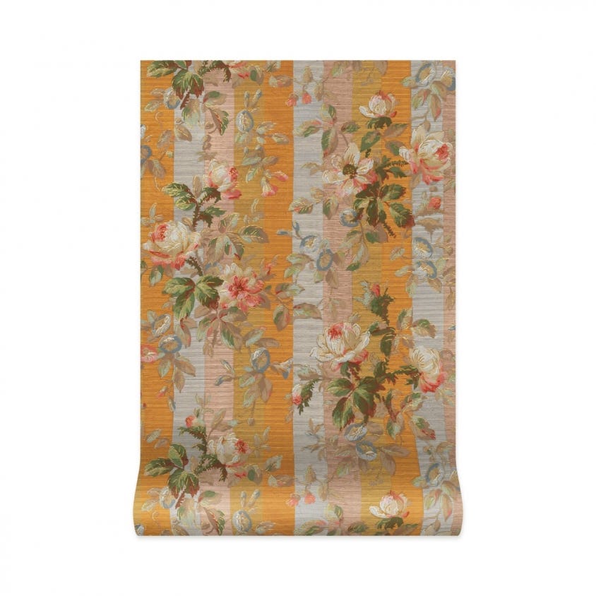 RAINBOW ROSE Stripe Wallpaper - Dusk - House of Hackney