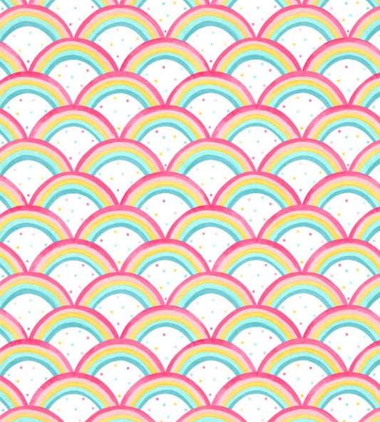 Rainbow Brights Wallpaper - Cherry/Blossom/Pineapple/Sky - HLTF112645 - Harlequin