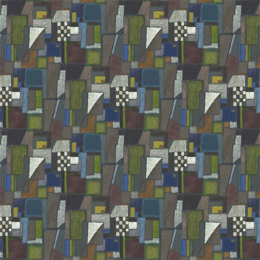 Raku Patchwork Wallpaper - Chocolate - PDG1203/02 - Designers Guild