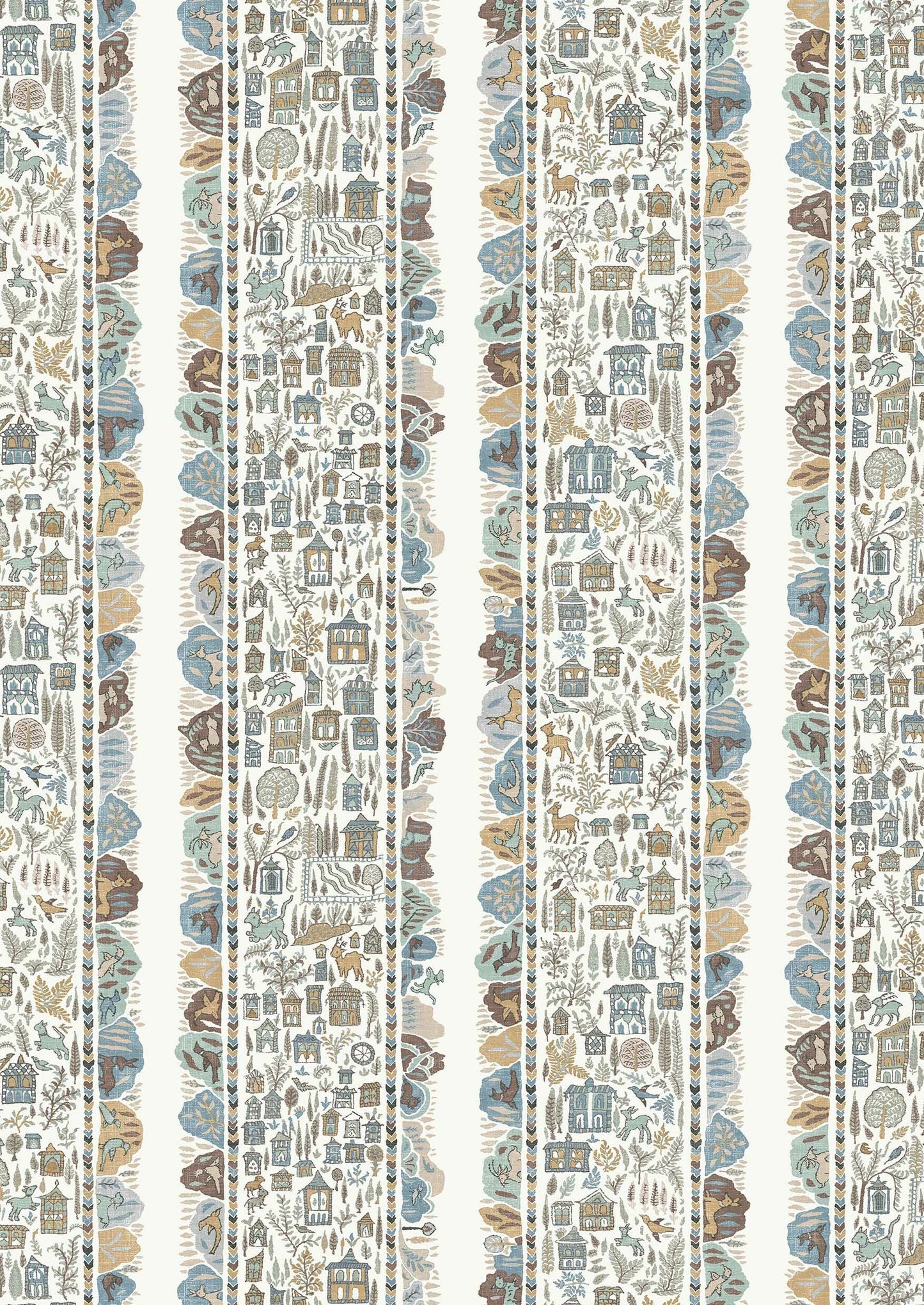 Ravi Ribbon Wallpaper - Aqua Vita - Lewis & Wood