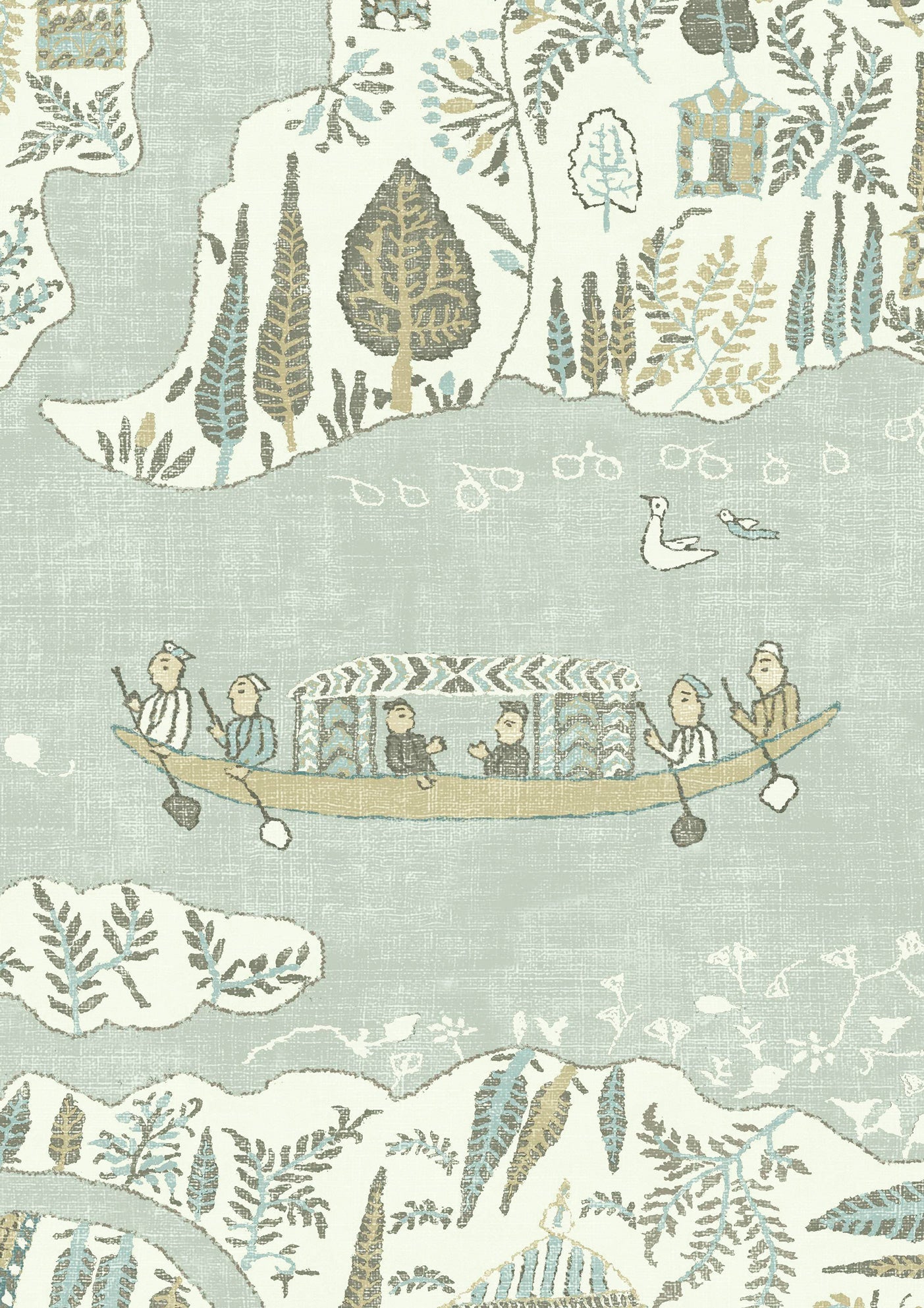 Regatta Wallpaper - Aqua Vita - Lewis & Wood