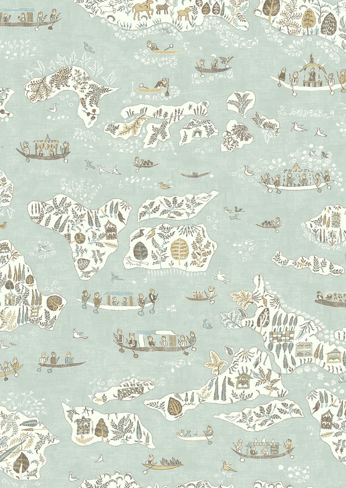 Regatta Wallpaper - Aqua Vita - Lewis & Wood