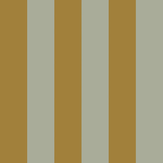 Regent Stripe Wallpaper - Mustard & Warm Grey - Lucie Annabel