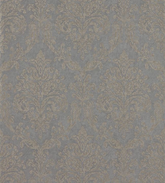 Riverside Damask Wallpaper - Mole/Copper - DWAP216290 - Sanderson