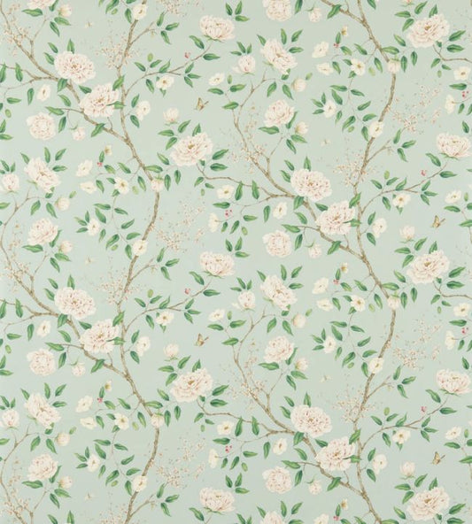Romeys Garden Wallpaper - Sea Green - ZWOO311336 - Zoffany