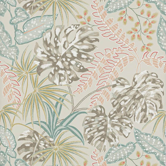 Rousseau Wallpaper - Taupe/Pink - J184W-03 - Jane Churchill