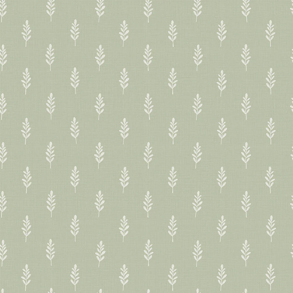 Rowan Wallpaper - Pistachio Green - Lucie Annabel