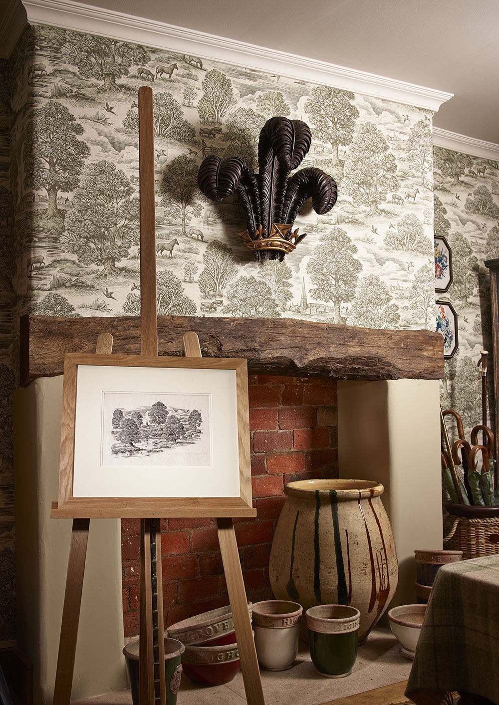Royal Oak Wallpaper - Aquatint