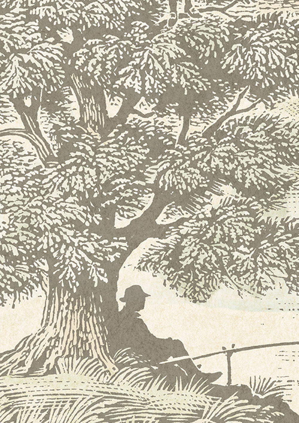 Royal Oak Wallpaper - Aquatint